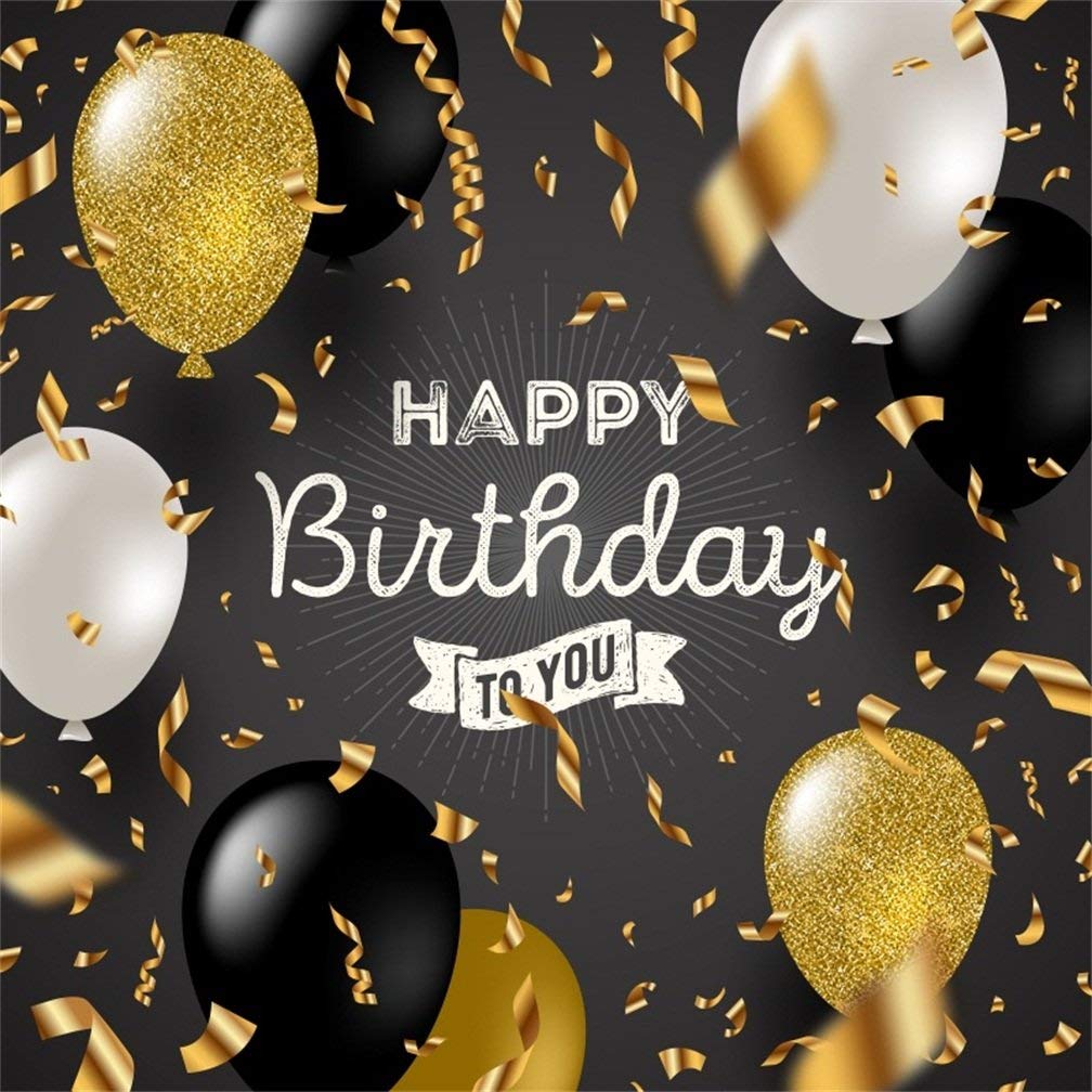 Happy Birthday Gold And Black , HD Wallpaper & Backgrounds