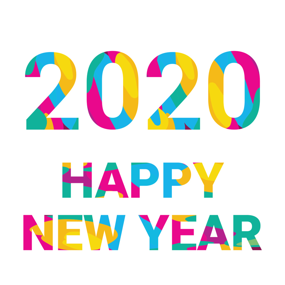 2020 Happy New Year Colorful Wallpaper Hd Free - Happy New Year 2020 Image Hd , HD Wallpaper & Backgrounds
