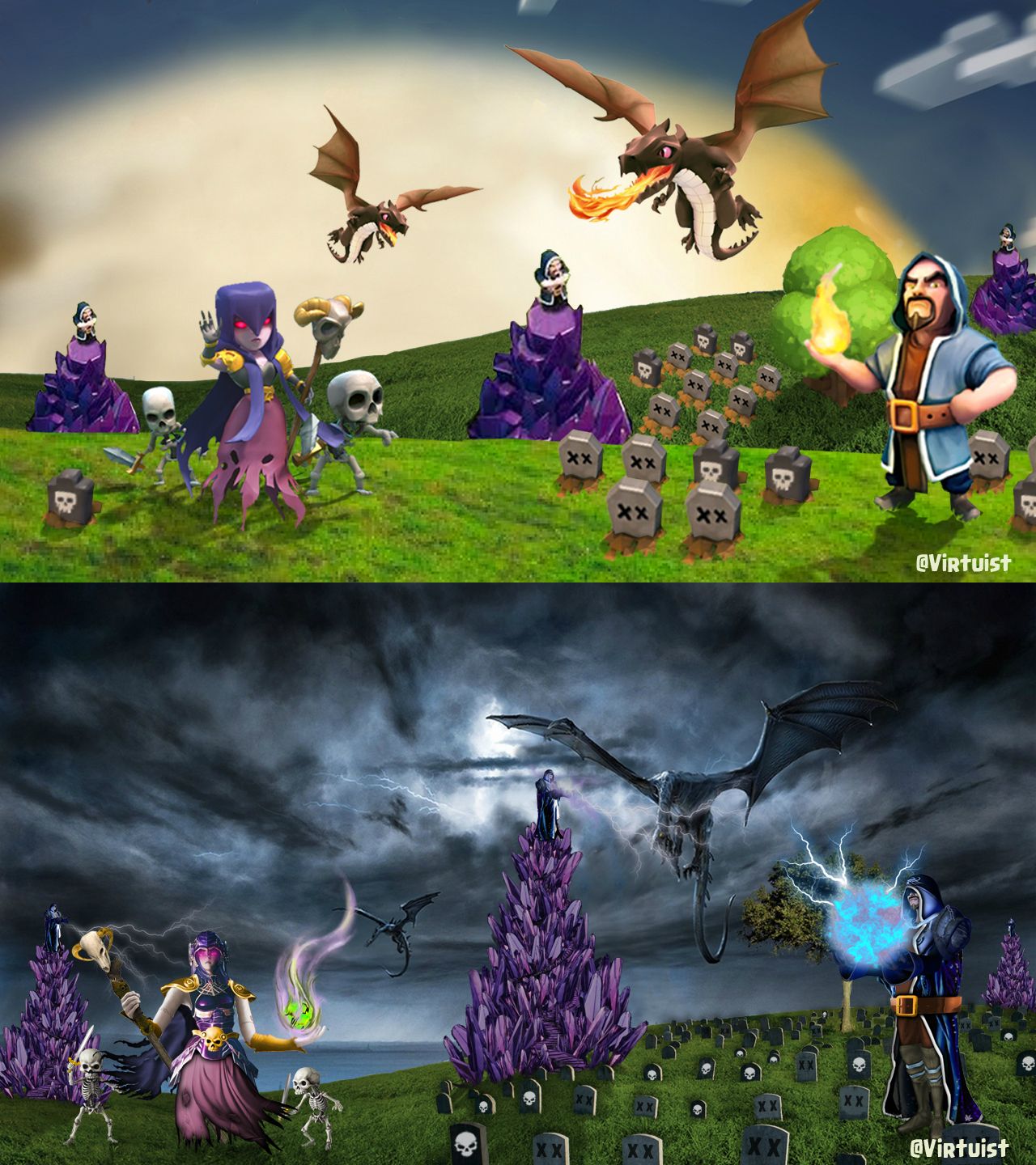 Coc 3d Wallpaper , Free Stock Wallpapers On Ecopetit - Fanart Clash Of Clans , HD Wallpaper & Backgrounds