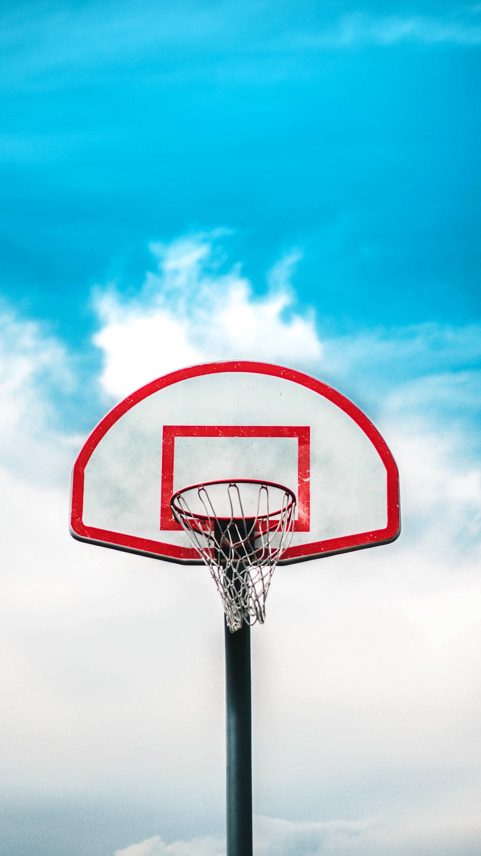 Wallpaper Basketball Ring, Shield, Net, Sky, Basketball - Basketball Hoop , HD Wallpaper & Backgrounds