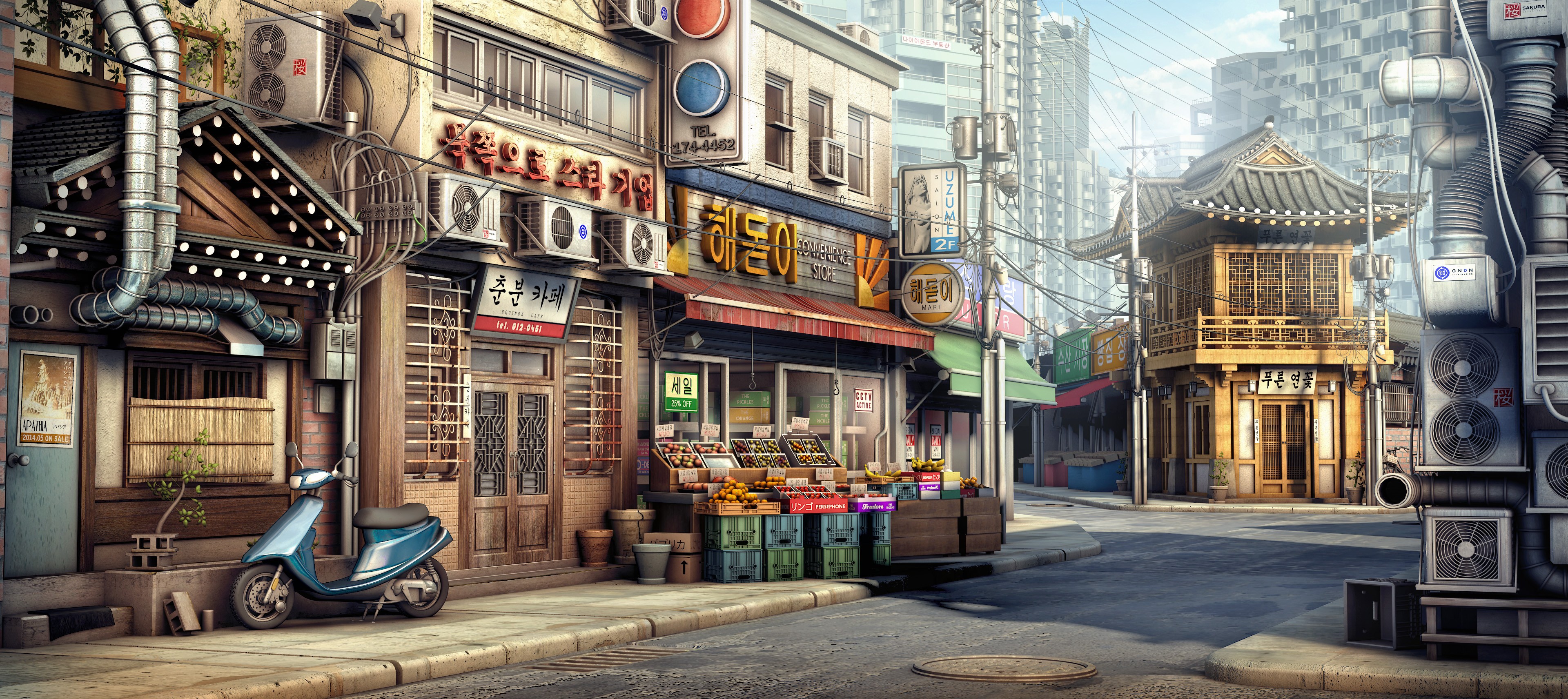 #korean, #city, Wallpaper - Korean Wallpaper Desktop , HD Wallpaper & Backgrounds