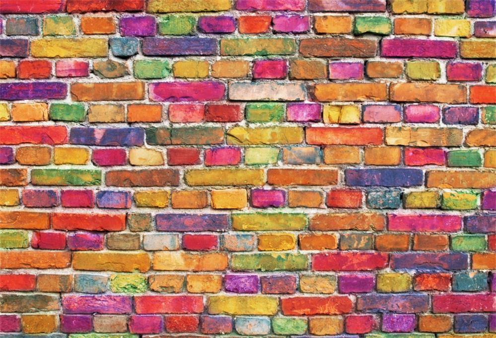Colorful Brick Wall Background , HD Wallpaper & Backgrounds