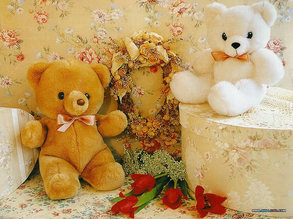 Lovely And Beautiful Teddy Bear Wallpapers ~ Allfreshwallpaper - Love Wallpaper Beautiful Flowers , HD Wallpaper & Backgrounds