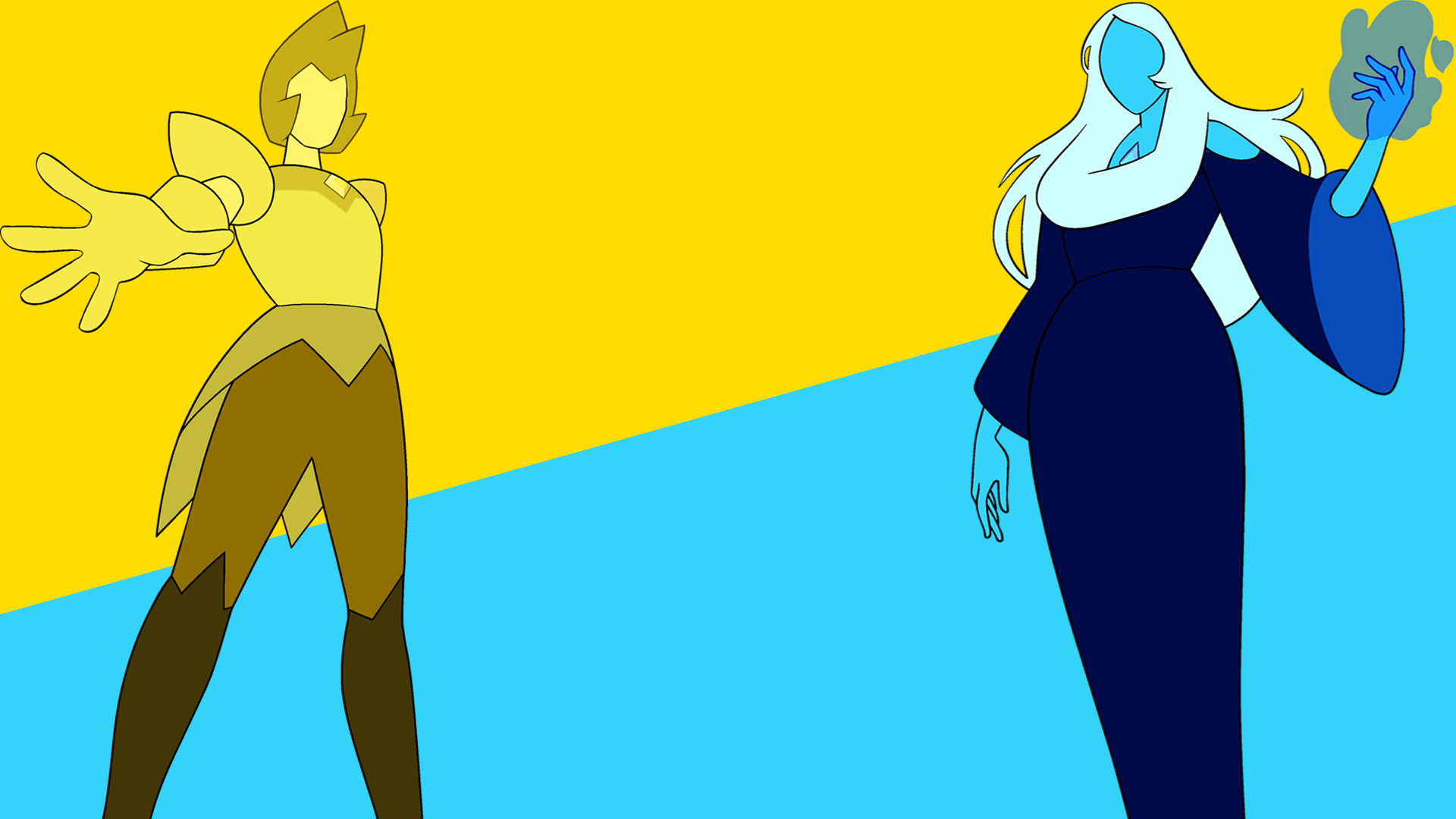 Blue Diamond And Yellow Diamond , HD Wallpaper & Backgrounds