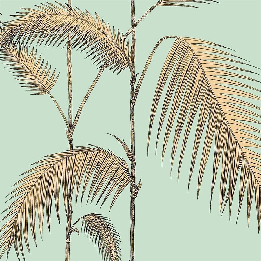 Palm Leaves Wallpaper Cole And Son Mint/yellow 112/2006 - Cole & Son , HD Wallpaper & Backgrounds
