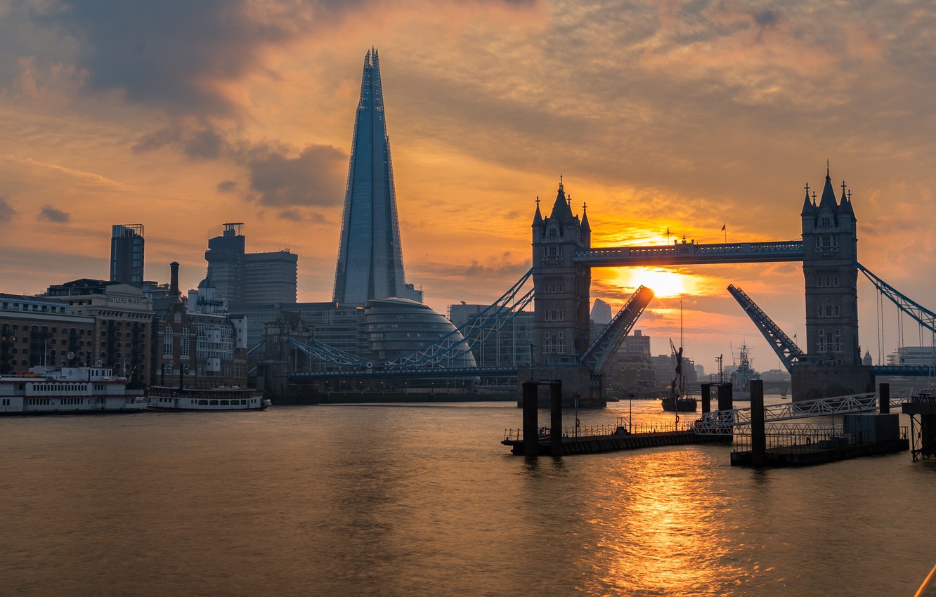 Photo Wallpaper Sunset, Tower Bridge, London - Tower Bridge , HD Wallpaper & Backgrounds