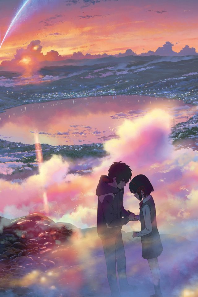 Yourname Anime Art Night Cute Kimi No Na Wa Iphone , HD Wallpaper & Backgrounds