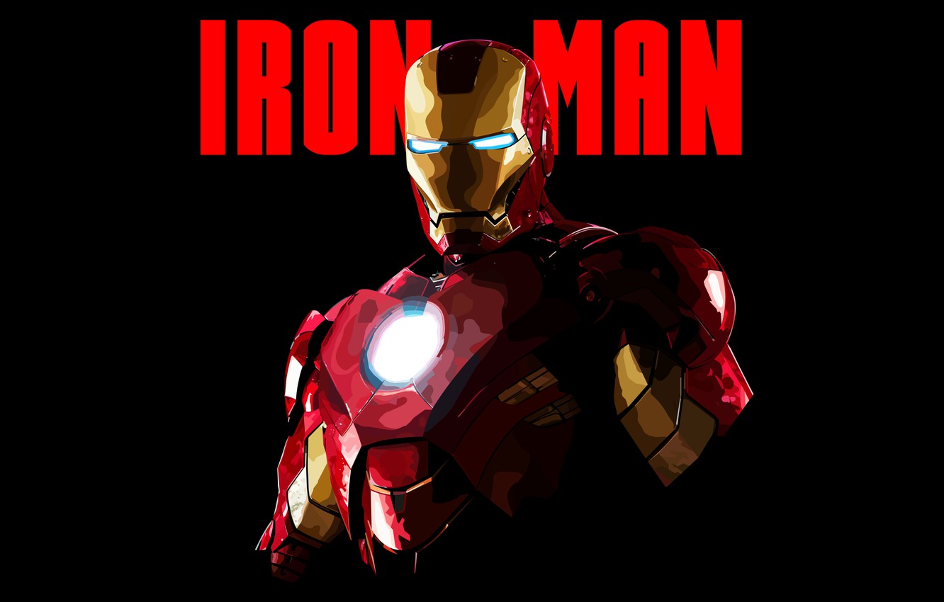 Photo Wallpaper Minimal, Iron Man, Wallpaper, Artwork - Best Iron Man Background , HD Wallpaper & Backgrounds