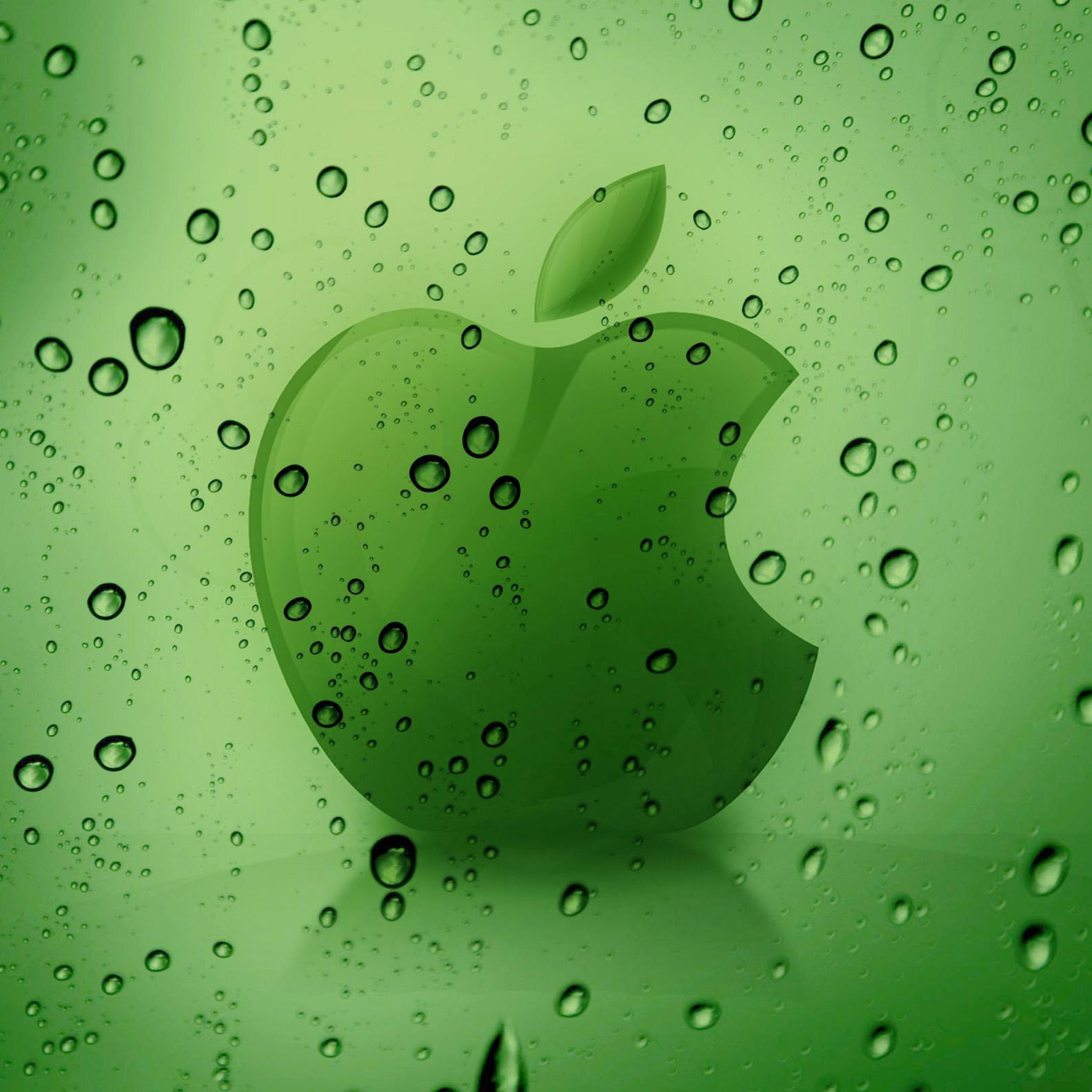 Apple Logo Behind Water Drops Retina Ipad Wallpaper - Apple Iphone 5 Water , HD Wallpaper & Backgrounds