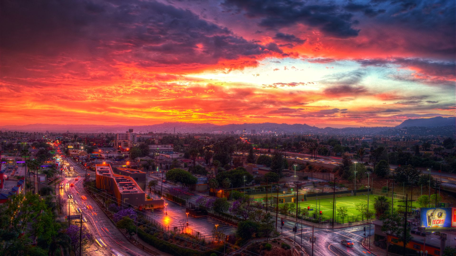 Los Angeles Sunset Wallpaper - Sunset Wallpaper Los Angeles , HD Wallpaper & Backgrounds