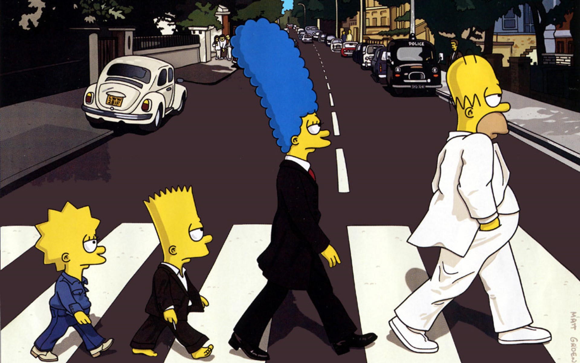 Simpsons Wallpaper Beatles , HD Wallpaper & Backgrounds