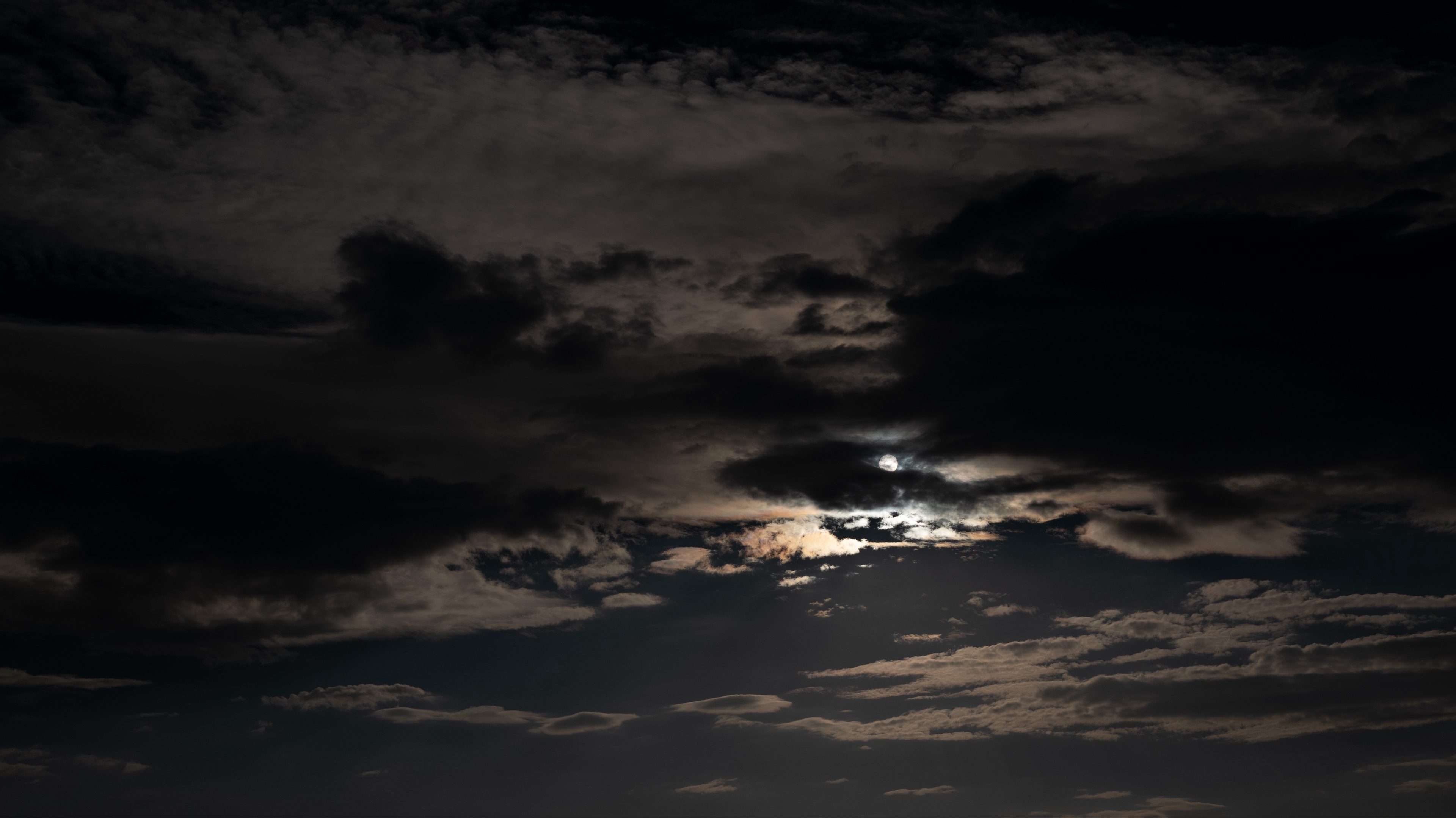 Wallpaper Sky, Clouds, Night, Moon, Dark, Night Sky - Dark Night Sky Clouds , HD Wallpaper & Backgrounds