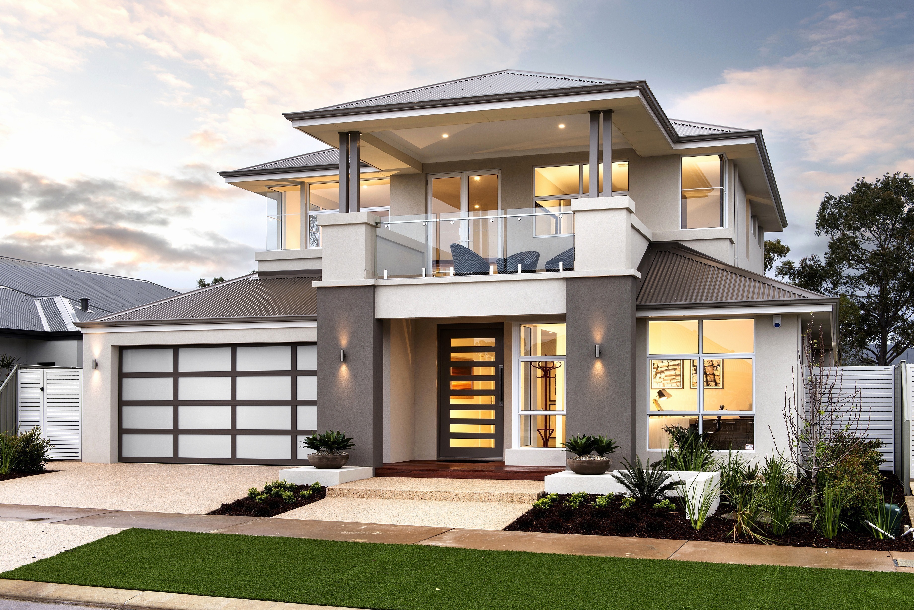 Fabulous Unique Home Hd Wallpapers - Double Storey House Plans