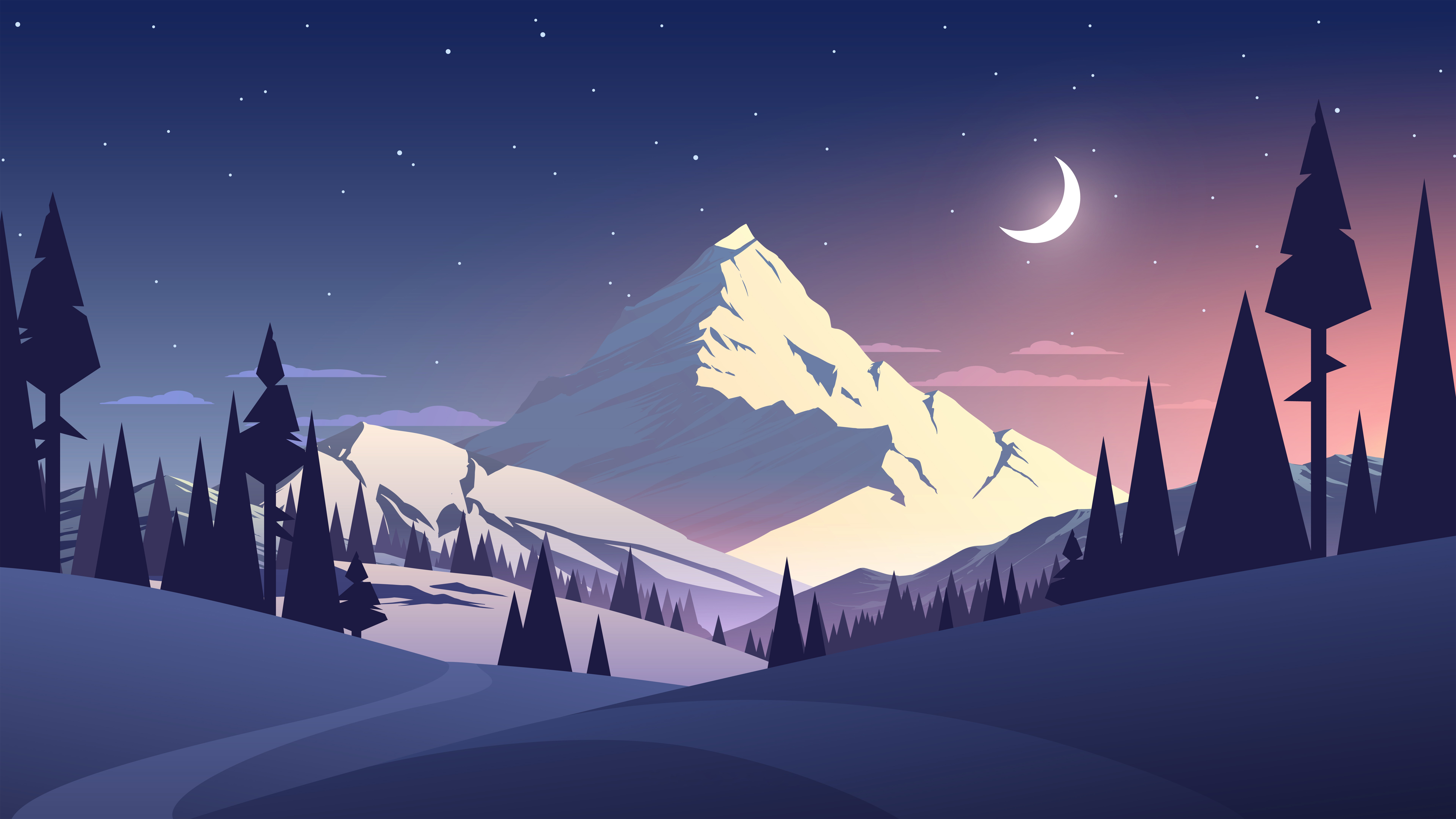 Night Mountain , HD Wallpaper & Backgrounds