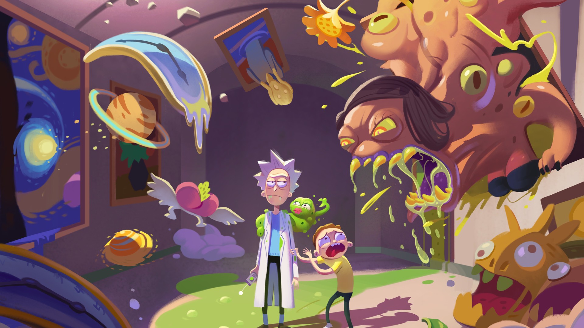 Rick And Morty Desktop Wallpapers With High-resolution - Rick And Morty Wallpaper 4k , HD Wallpaper & Backgrounds