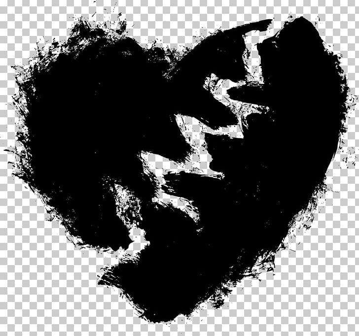 Desktop Broken Heart Png, Clipart, Black And White, - Black Broken Heart Transparent Background , HD Wallpaper & Backgrounds