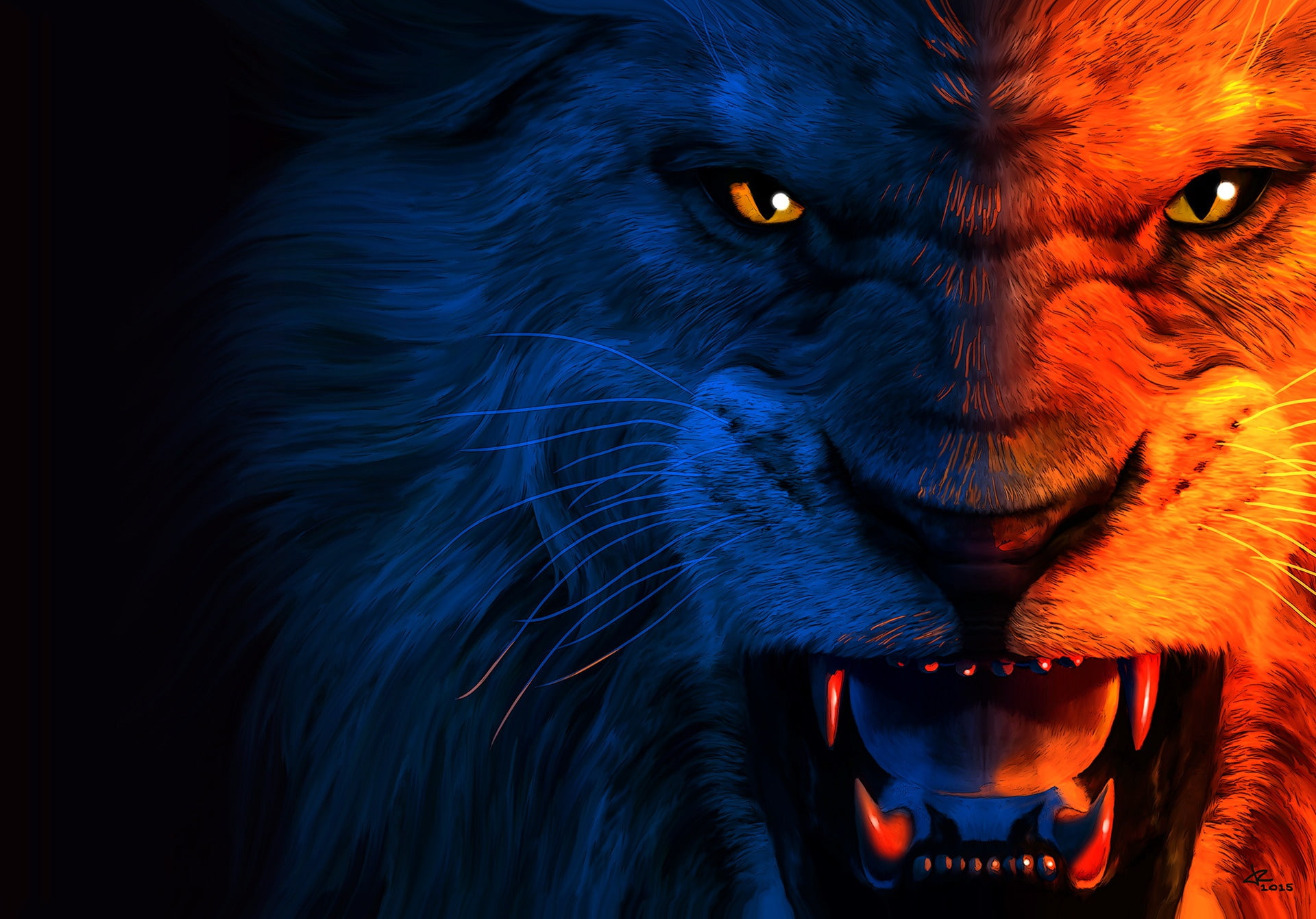 Angry Lion Wallpaper 4k , HD Wallpaper & Backgrounds