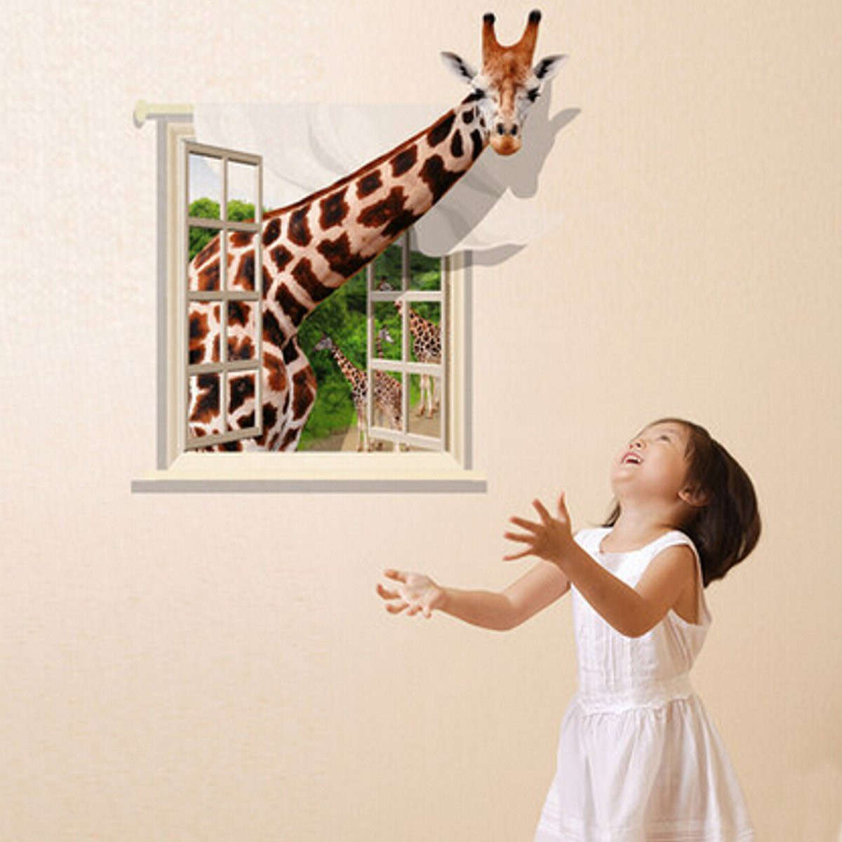 Giraffe Peeking Through Window , HD Wallpaper & Backgrounds