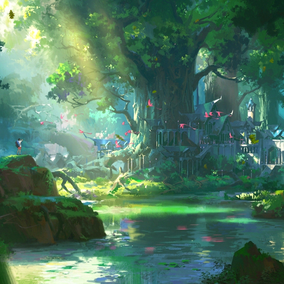 Anime Forest , HD Wallpaper & Backgrounds