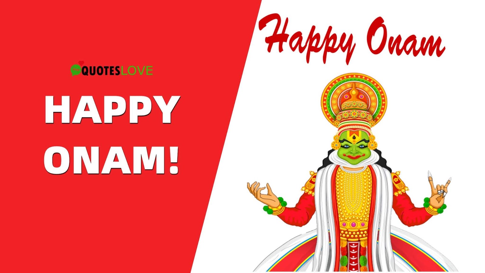 Latest Onam Images To Wish A Happy Onam - Kathakali Dance Clip Art , HD Wallpaper & Backgrounds