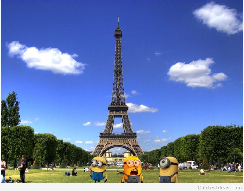 Despicable Me Minions In Paris Wallpaper By Phantomfan1001-800x600 - Eiffel Tower , HD Wallpaper & Backgrounds