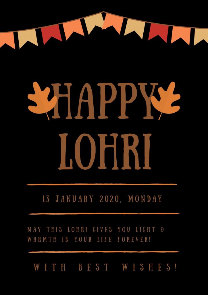 Best Wishes For Lohri 2020 Image With Black Background , HD Wallpaper & Backgrounds