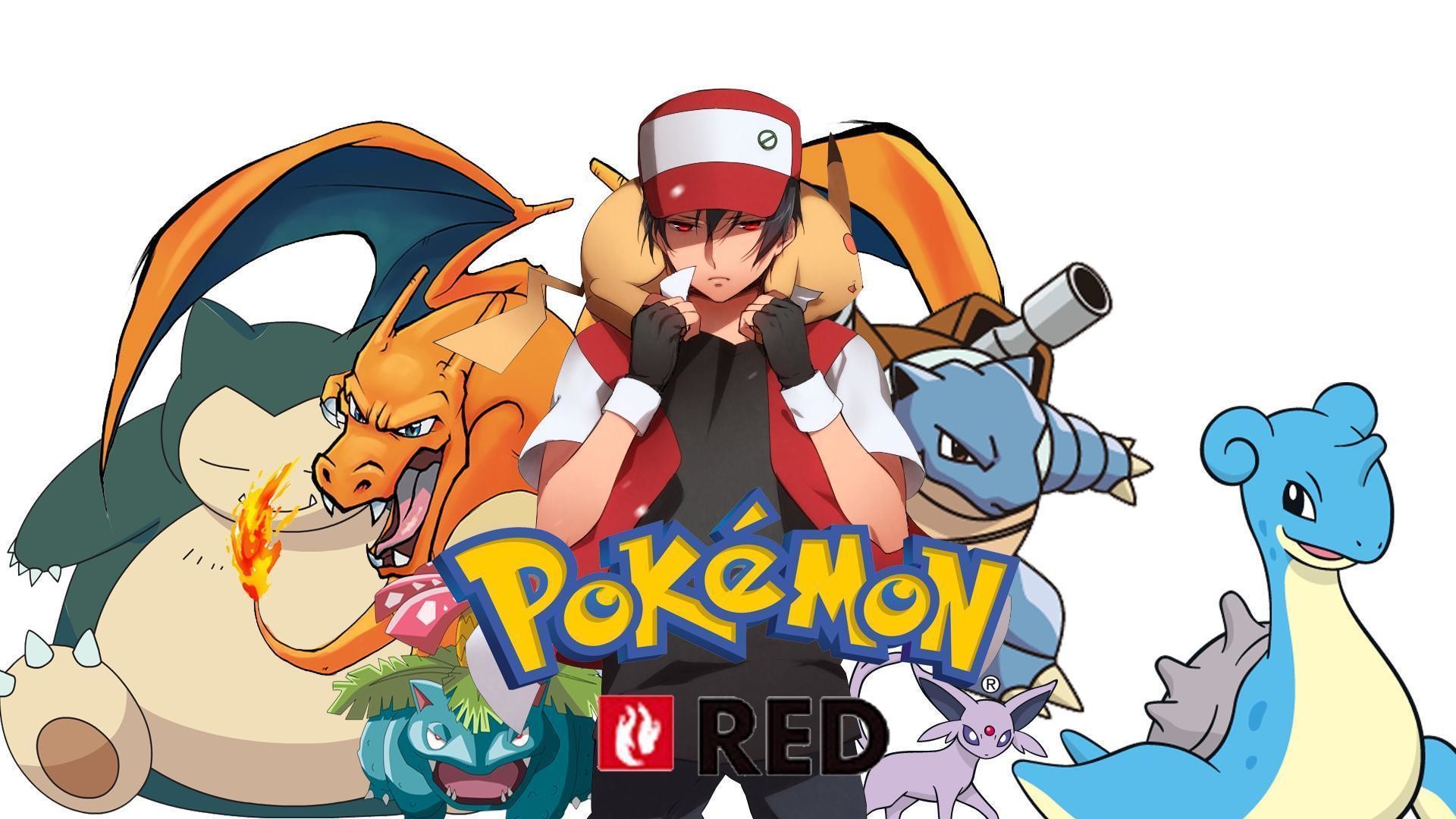 Pokemon Trainer Red With Pokemon Wallpaper - Trainer Wallpaper Pokemon Red , HD Wallpaper & Backgrounds