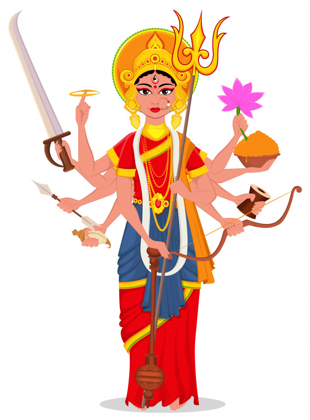 Devi Maa Image Vector , HD Wallpaper & Backgrounds