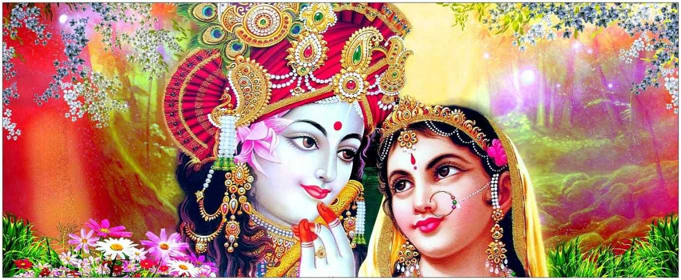 Full Hd 1080p Radha God Krishna Love Flute Wallpaper , HD Wallpaper & Backgrounds