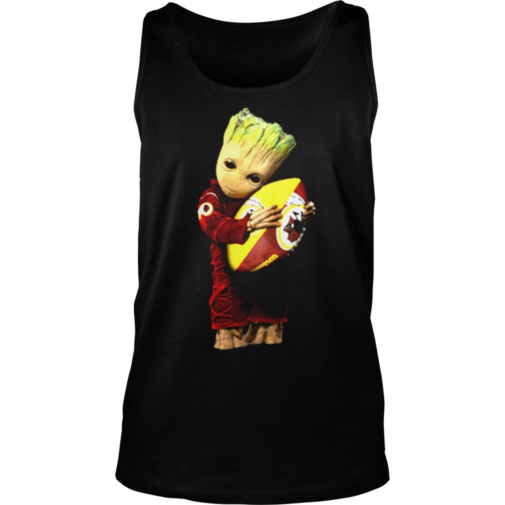 Baby Groot Hug Redskins Wallpaper Shirt Tanktop - T-shirt , HD Wallpaper & Backgrounds
