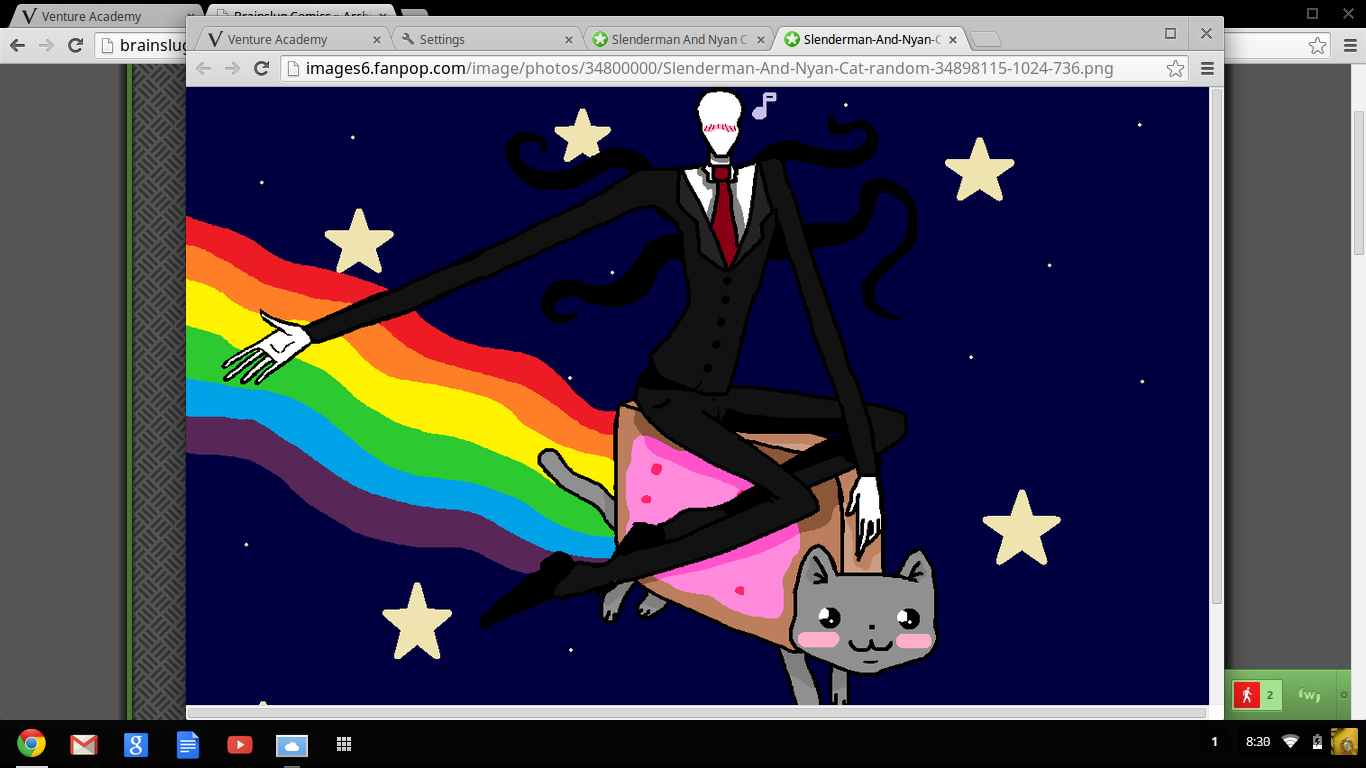 Slenderman And Nyan Cat - Anime Wallpaper Slender Man , HD Wallpaper & Backgrounds