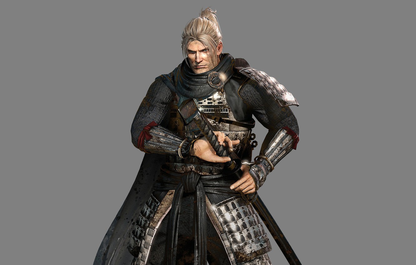 Photo Wallpaper Game, Armor, Katana, Man, Ken, Blade, - Samurai Nioh , HD Wallpaper & Backgrounds