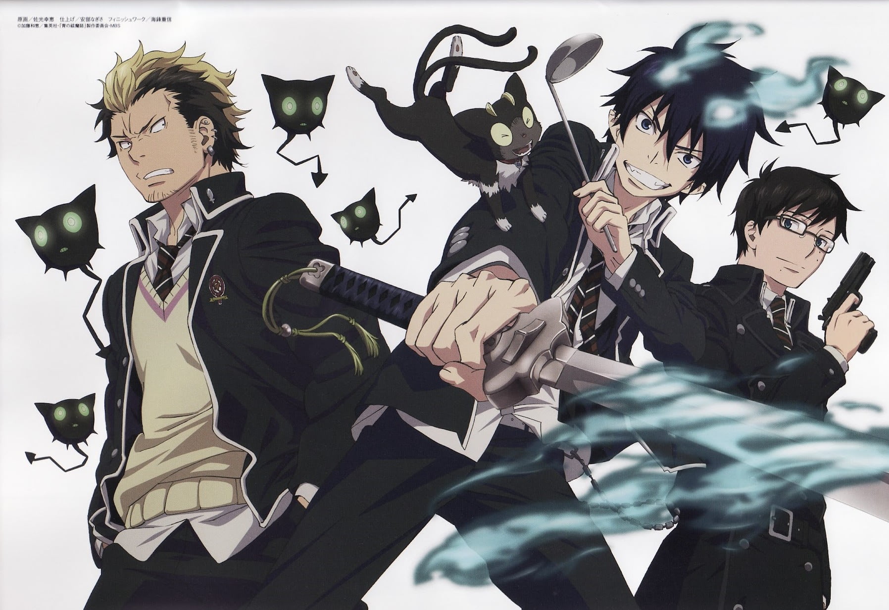 Blue Exorcist Bon And Rin , HD Wallpaper & Backgrounds