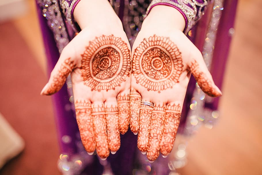 Person Showing Arm Tattoo, Hand, Henna, Ink, Ring, - Henna Design , HD Wallpaper & Backgrounds