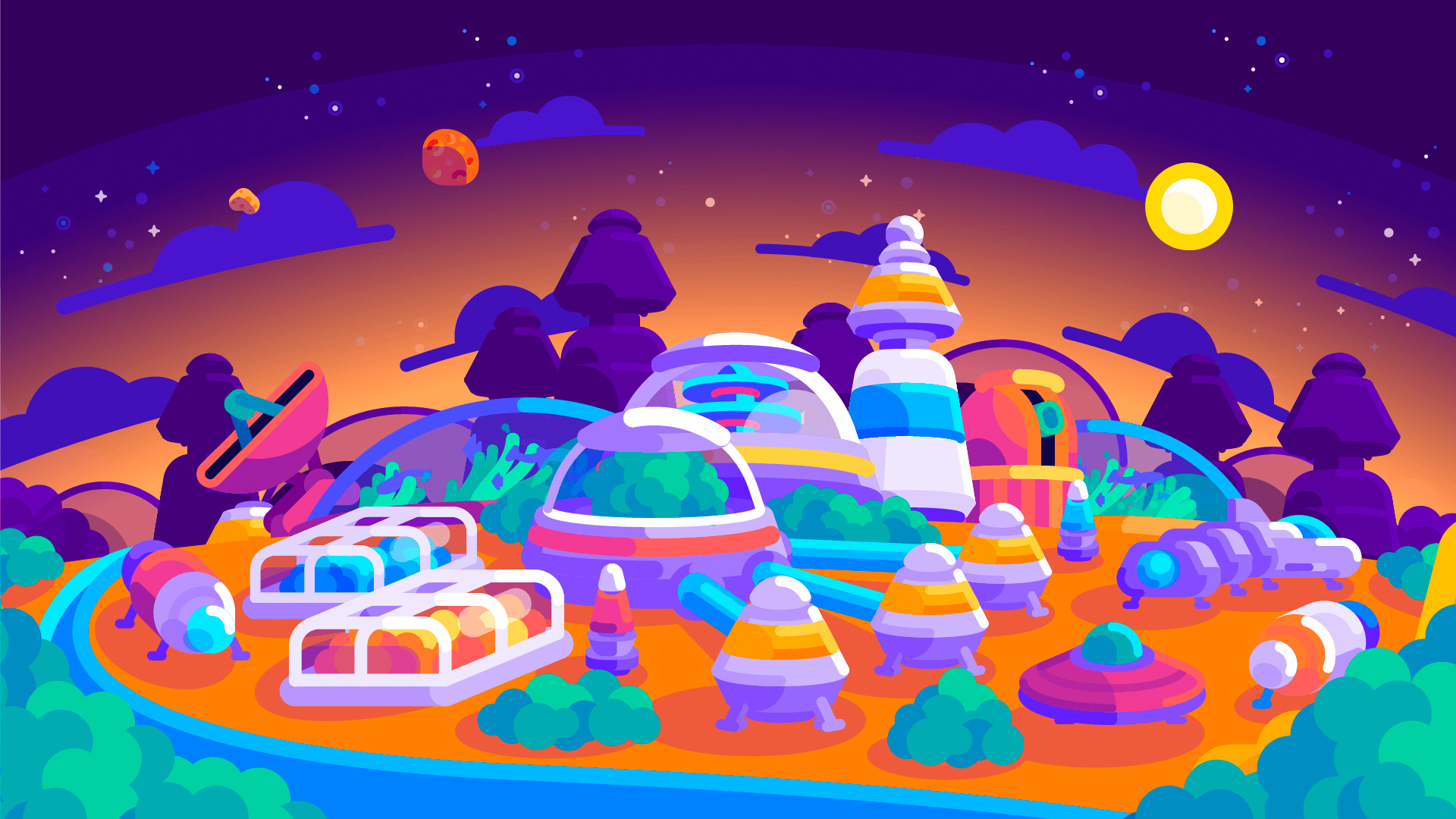 Kurzgesagt Mars Base , HD Wallpaper & Backgrounds