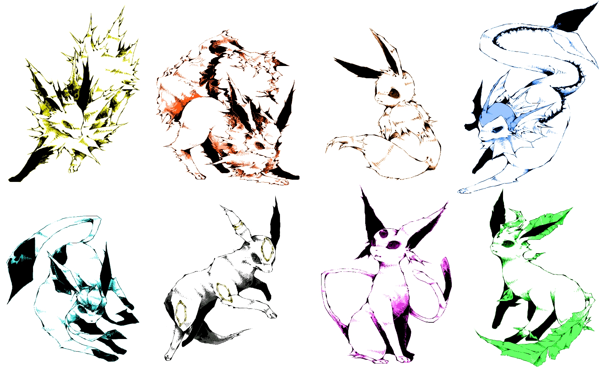 Eevee Evolutions Pokemon Hd , HD Wallpaper & Backgrounds