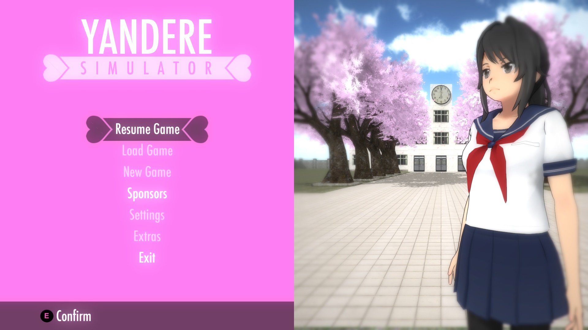 Yandere Simulator Title Screen , HD Wallpaper & Backgrounds