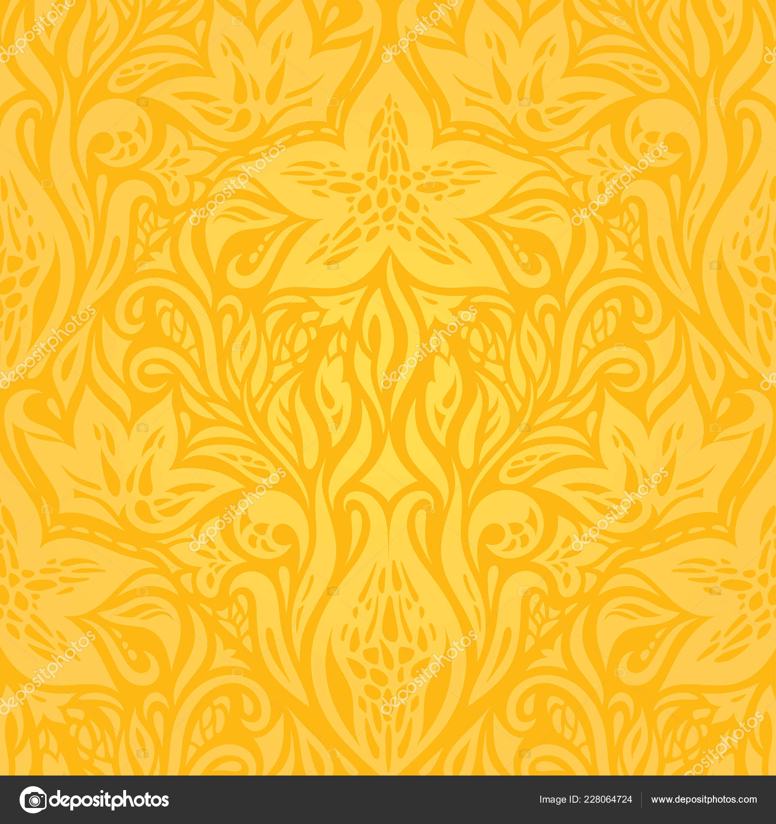Yellow Floral Background Design , HD Wallpaper & Backgrounds