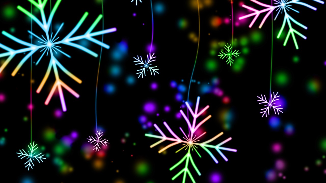 Snowflakes, Colorful, Glare Wallpapers - Music And Lights Show , HD Wallpaper & Backgrounds