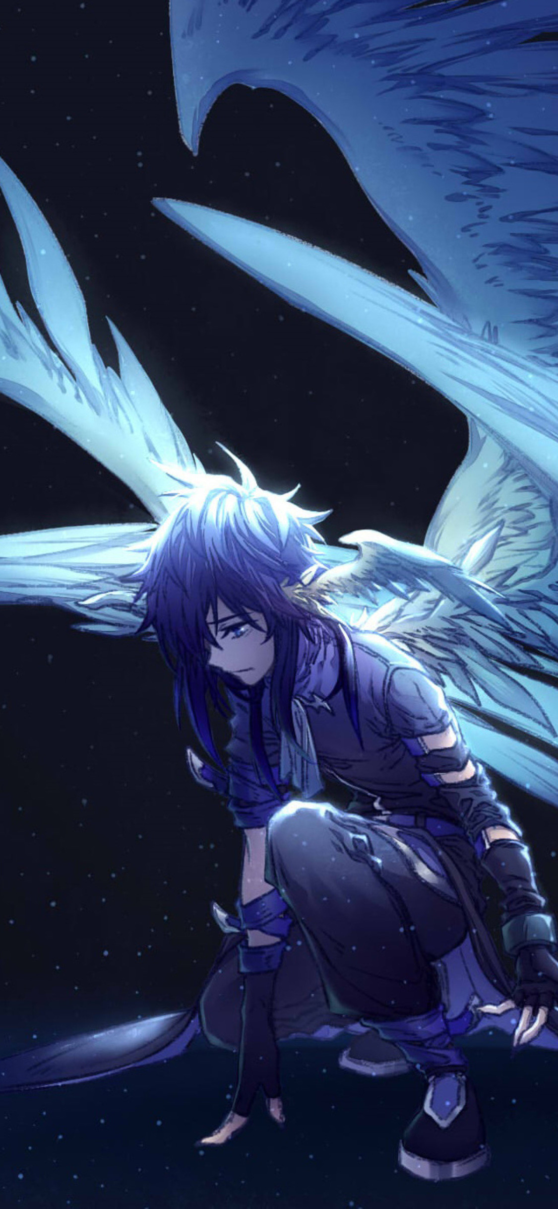 Angel Anime 
 Data Src Gorgerous Angel Iphone Wallpaper - Iphone Wallpaper Sad Anime , HD Wallpaper & Backgrounds