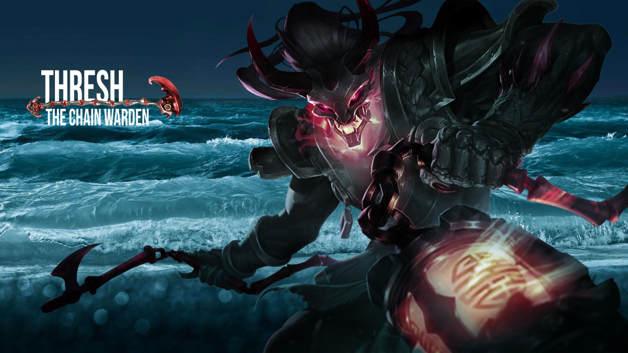 A New Wallpaper I Made - Blood Moon Thresh , HD Wallpaper & Backgrounds