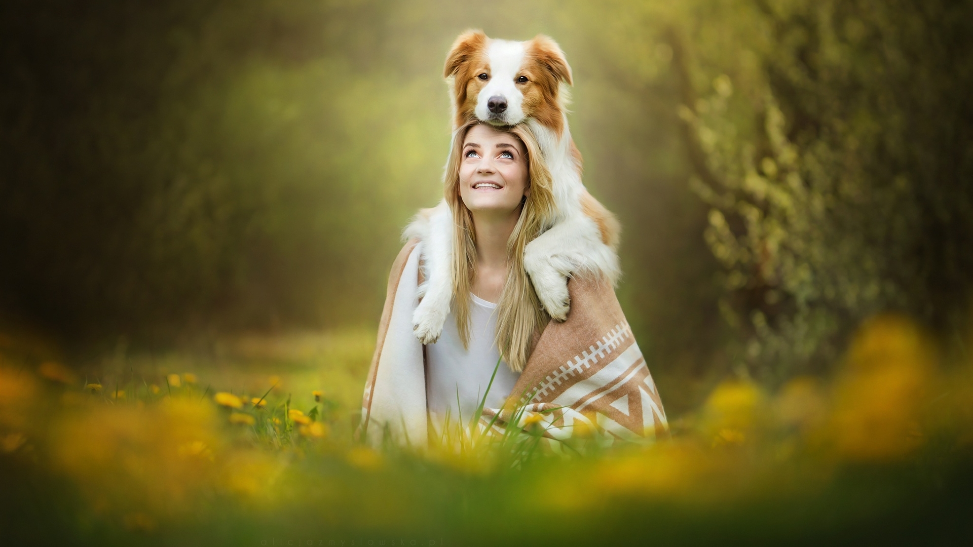 Cute Girl And Dog , HD Wallpaper & Backgrounds
