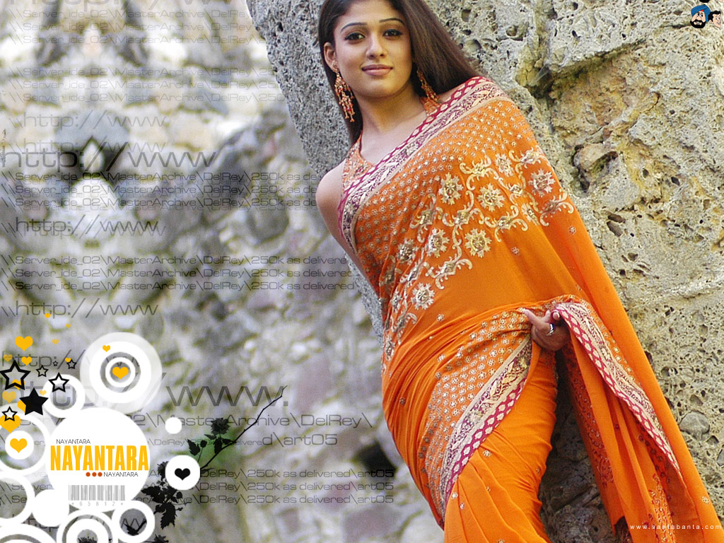 Nayanthara - Nayantara In Saree Dubai Seenu Movie , HD Wallpaper & Backgrounds