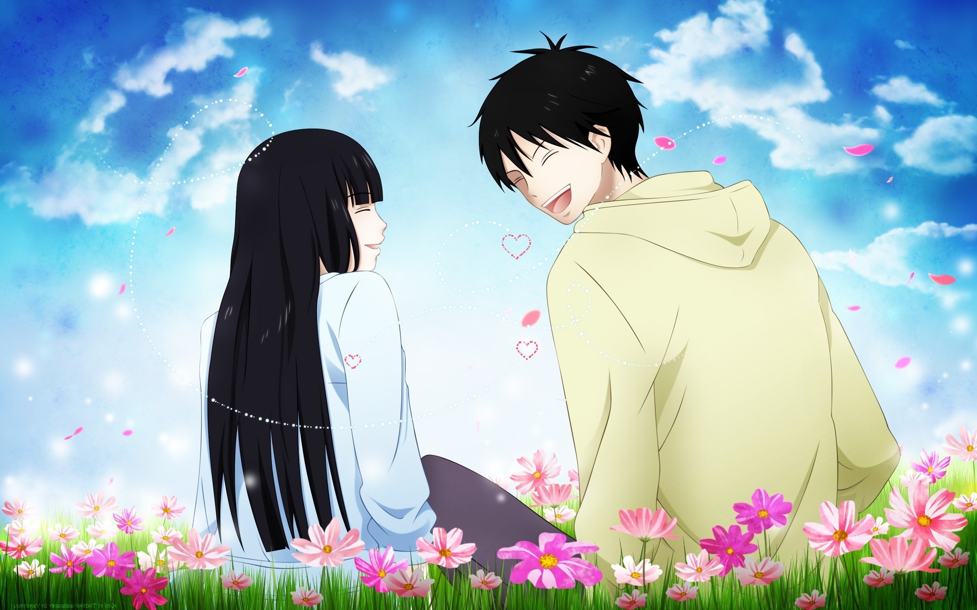 Anime Love Wallpaper - Anime Wallpaper Boys And Girls , HD Wallpaper & Backgrounds