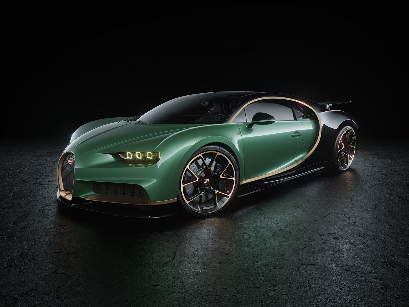 Dark Green Bugatti Chiron , HD Wallpaper & Backgrounds