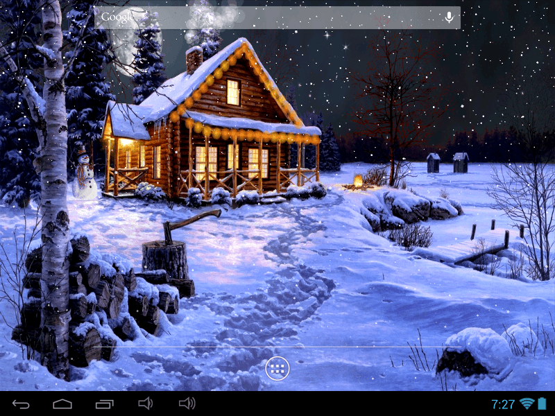 Cabin In The Snow Painting , HD Wallpaper & Backgrounds