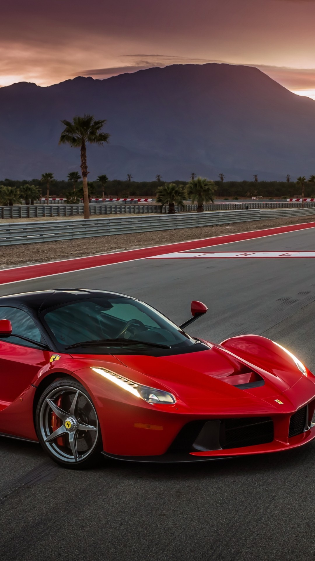 Ferrari Laferrari, Red, Side View, Landscape, Cars , HD Wallpaper & Backgrounds