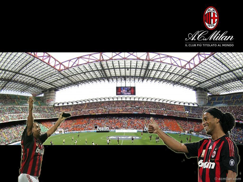 Ronaldinho Is A Player Of Ac Milan - San Siro , HD Wallpaper & Backgrounds