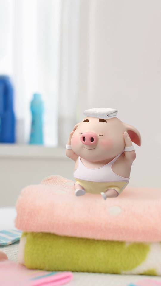 Pig Cute Wallpaper Pig Oneplus 45 - Cute Pig Cartoon , HD Wallpaper & Backgrounds