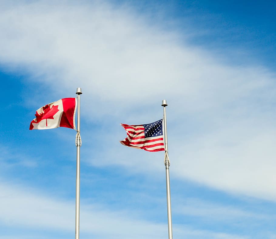 Canada, Calgary, Flag, Canadian Flag, Us Flag, Flags, - Canadian Flag , HD Wallpaper & Backgrounds
